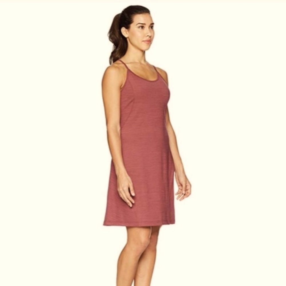 Kuhl Skulpt Dress Spaghetti strap Mauve rose Outdoor Shelf Bra Womens M NEW NWOT